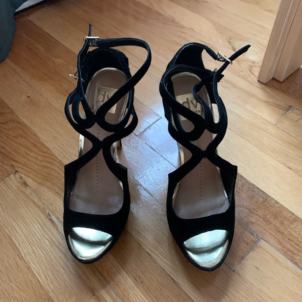Dolce vita Black velvet heels